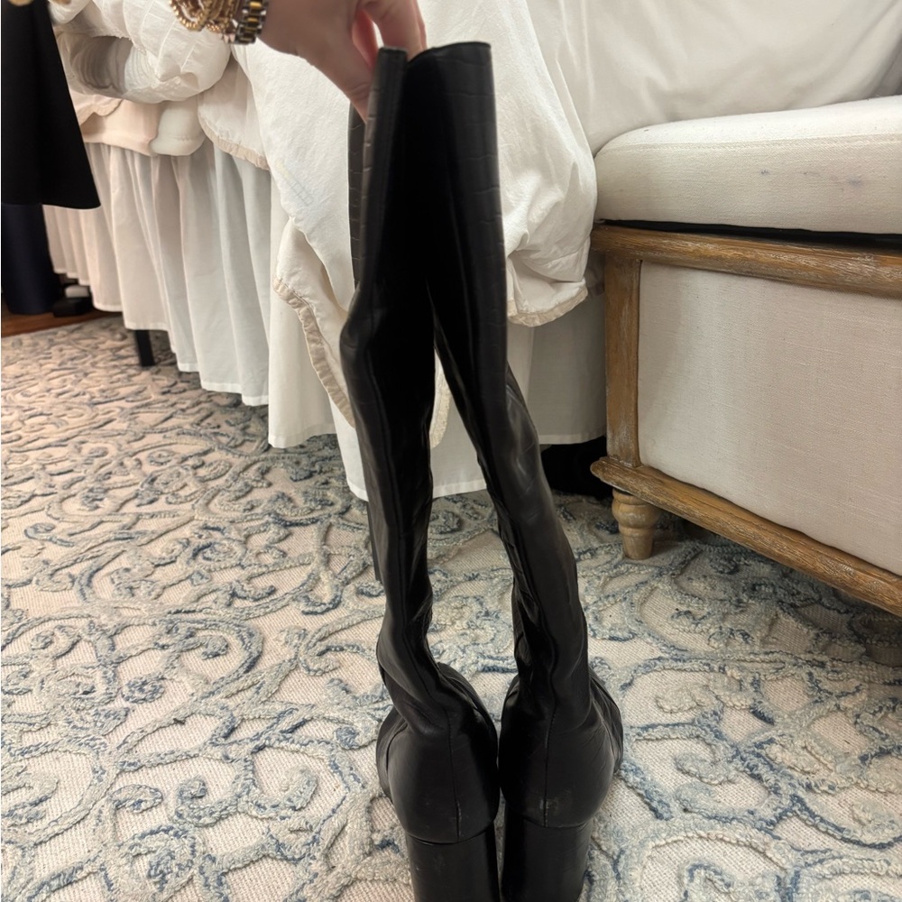 Black Knee-High Boots